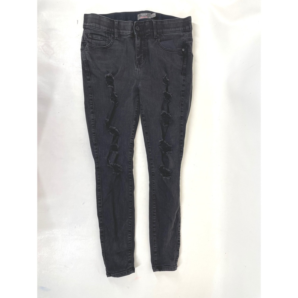 Torrid Bombshell Skinny Jeans 14R Black Distressed Premium Stretch High Rise
